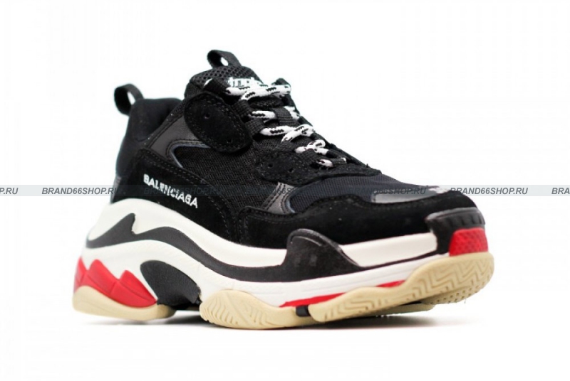 Balenciaga black and hot sale red triple s